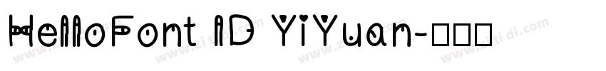 HelloFont ID YiYuan字体转换